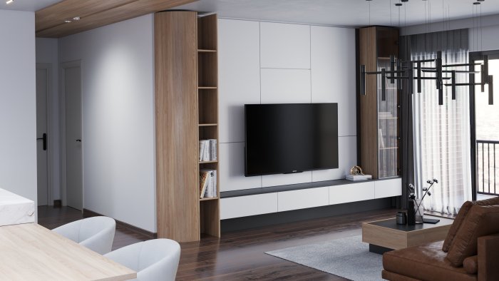 Štýlová a elegantná obývačka v jemných svetlých farbách / Obývačky a obývacie steny na mieru – Bratislava a Trnava Štýlová a elegantná obývačka v jemných svetlých farbách / Obývačky a obývacie steny na mieru – Bratislava a Trnava